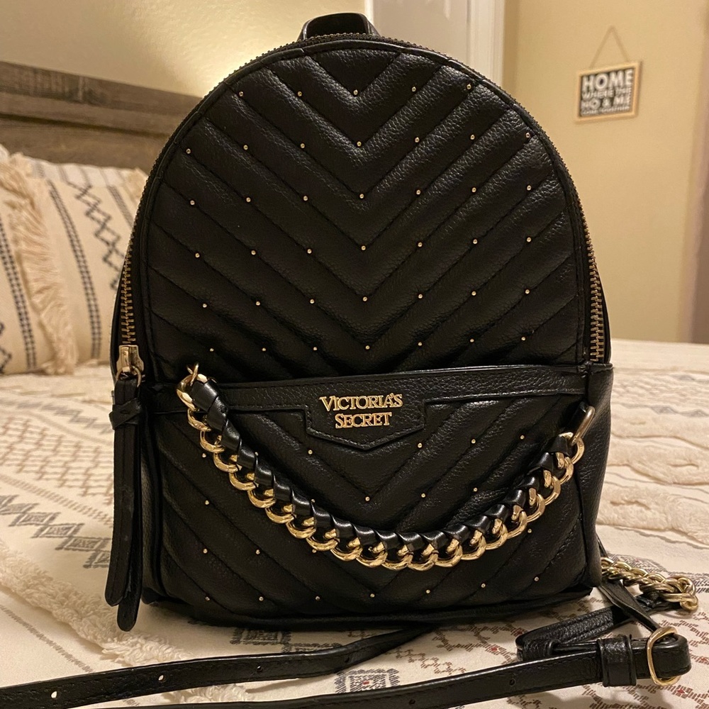 Victorias Secret mini black backpack purse